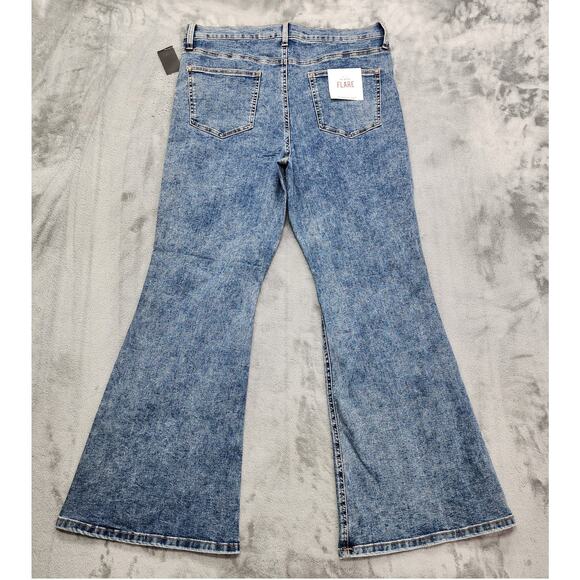 NEW Celebrity Pink Jeans Womens 21/35 Juniors Blue High Rise Flare Distressed - Picture 3 of 16